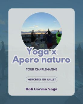 Yoga apero naturo en haut de la Tour Charlemagne - Tours - Holi Carma Yoga
